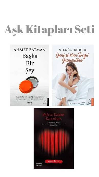 Aşk Kitapları Seti - 3 Kitap - 1
