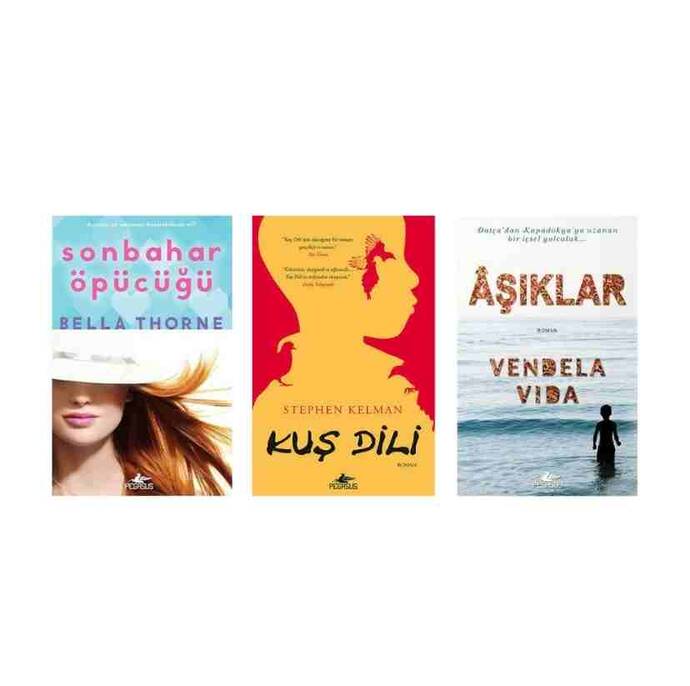 Aşk Romanları Seti - 3 Kitap / Kuş Dili - Sonbahar Öpücüğü - Aşıklar - 1