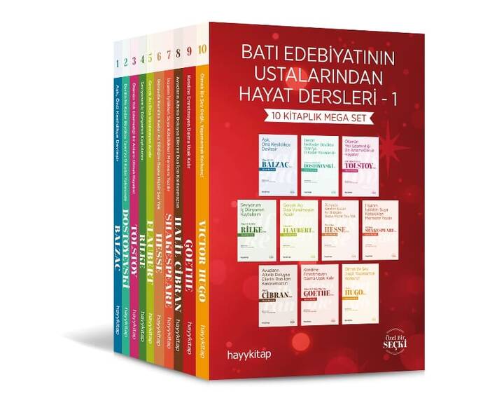 Batı Edebiyatının Ustalarından Hayat Dersleri 1 - 10 Kitaplık Mega Set - 2