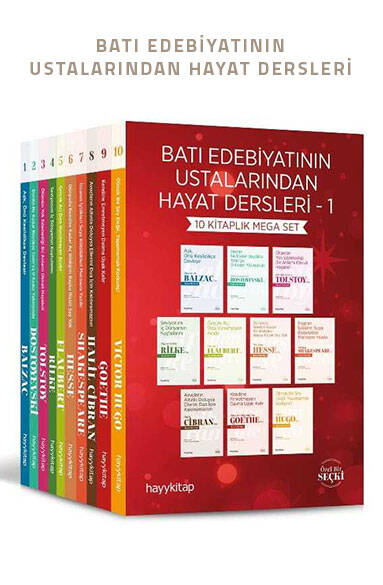 Batı Edebiyatının Ustalarından Hayat Dersleri 1 - 10 Kitaplık Mega Set - 1