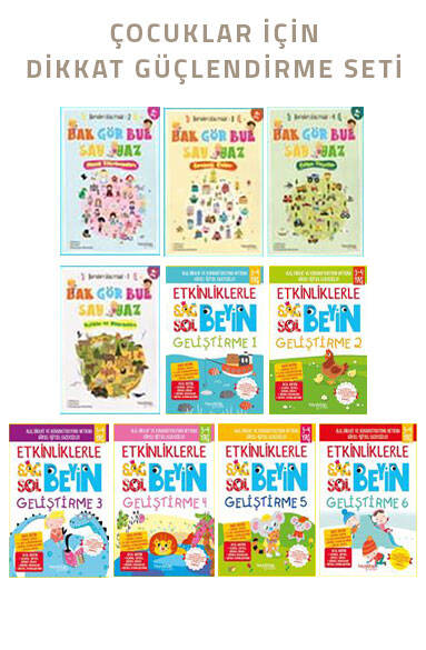 Çocuklar için Dikkat Güçlendirme Seti 10 Kitap Kutulu - 1