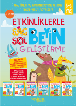 Etkinliklerle Sağ Beyin Sol Beyin Geliştirme (5-6 Yaş) 6’lı Set