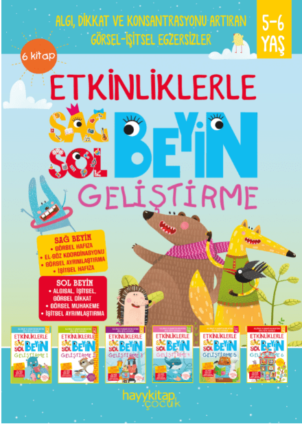 Etkinliklerle Sağ Beyin Sol Beyin Geliştirme (5-6 Yaş) 6’lı Set - 1
