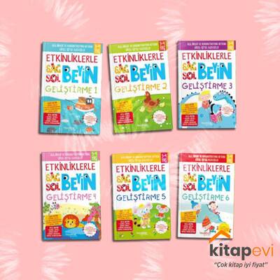 Etkinliklerle Sağ Beyin Sol Beyin Geliştirme (5-6 Yaş) 6’lı Set - 2