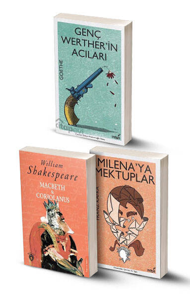 3 Kitap / Genç Wertherin Acıları - MACBETH & Coriolanus - Milena'ya Mektuplar - 1