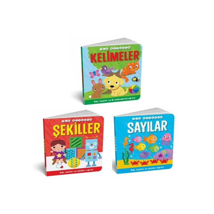 İlk Kitaplarım Seti - Şekiller, Kelimeler, Sayılar - 1