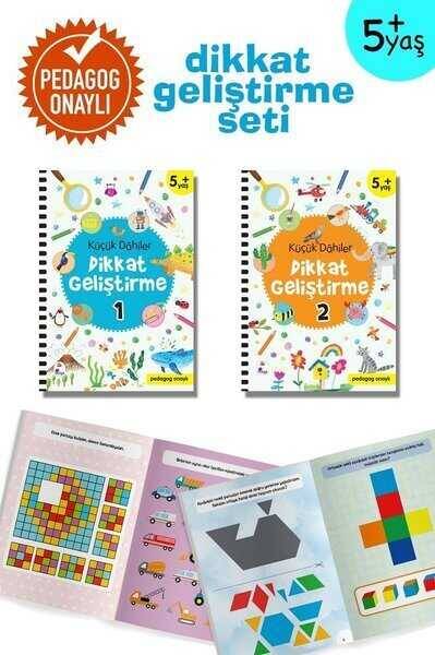 Küçük Dahiler Dikkat Geliştirme Seti - 5+ Yaş-2 Kitap Takım - 2