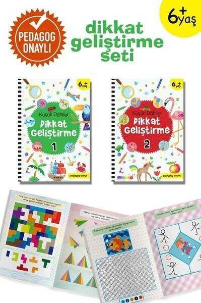 Küçük Dahiler Dikkat Geliştirme Seti - 6+ Yaş-2 Kitap Takım - 2