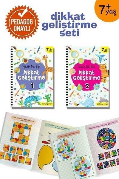 Küçük Dahiler Dikkat Geliştirme Seti - 7+ Yaş-2 Kitap Takım - 2