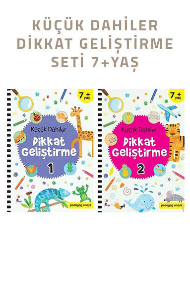 Küçük Dahiler Dikkat Geliştirme Seti - 7+ Yaş-2 Kitap Takım - 1