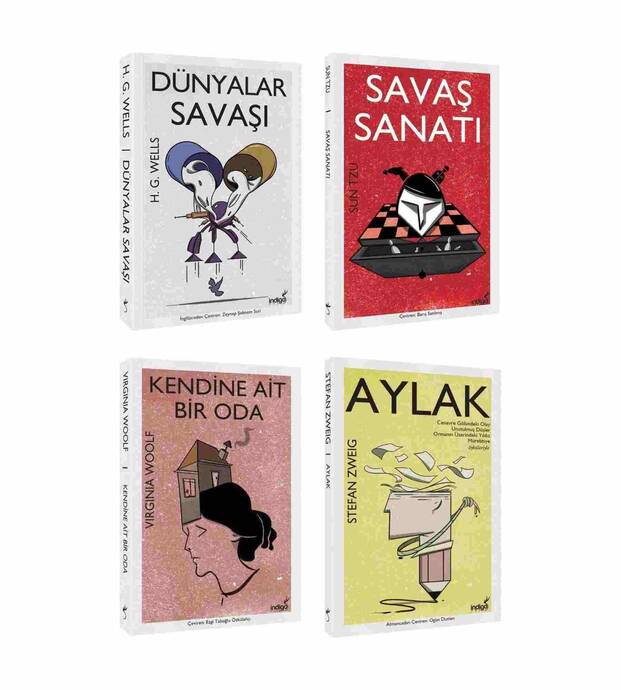 Modern Dünya Klasikleri Seti 1 / Savaş Sanatı - Aylak - Dünyalar Savaşı - Kendine Ait Bir Oda - 1