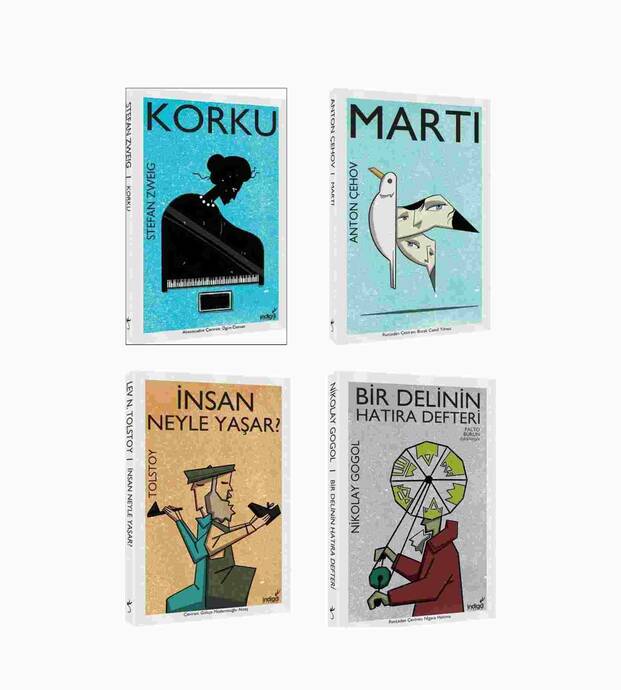 Modern Dünya Klasikleri Seti 2 / Bir Delinin Hatıra Defteri - Korku - Martı - İnsan Neyle Yaşar - 1