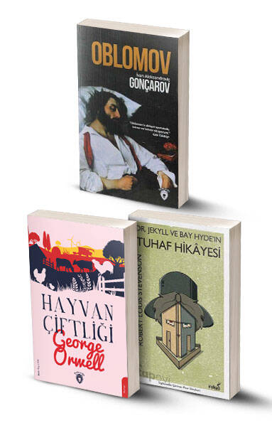 3 Kitap / Oblomov - Hayvan Çiftliği - Dr. Jekyll ve Bay Hyde'ın Tuhaf Hikayesi - 1