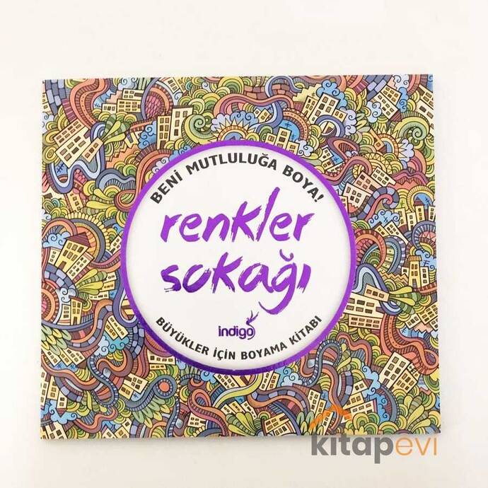 Renkler Sokağı - Büyükler İçin Boyama Kitabı - 1