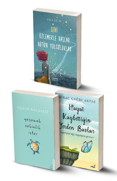3 Kitap / Yaşamak Sakinlik İster - Hayat Kaybettiğin Yerden Başlar - Seni Özlemekle Başlar Bütün Yolculuklar - 1
