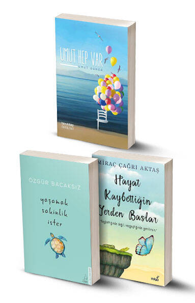 3 Kitap / Yaşamak Sakinlik İster - Hayat Kaybettiğin Yerden Başlar - Umut Hep Var - 1