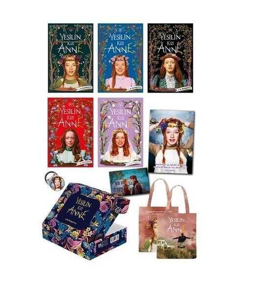 Yeşilin Kızı Anne Seti - 5 Kitap Takım Ciltli - Kutulu - Özel Çanta-Poster-Kartpostal ve Rozet Hediyeli - 2