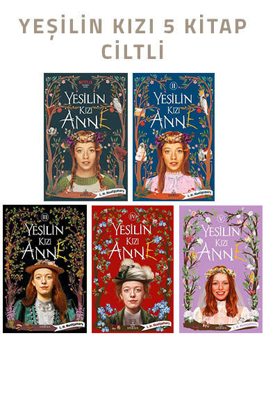 Yeşilin Kızı Anne Seti - 5 Kitap Takım Ciltli - Kutulu - Özel Çanta-Poster-Kartpostal ve Rozet Hediyeli - 1